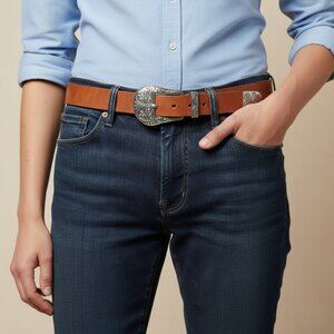 BOOTLEGGER | BONDED LEATHER FLORAL WESTERN  BELT